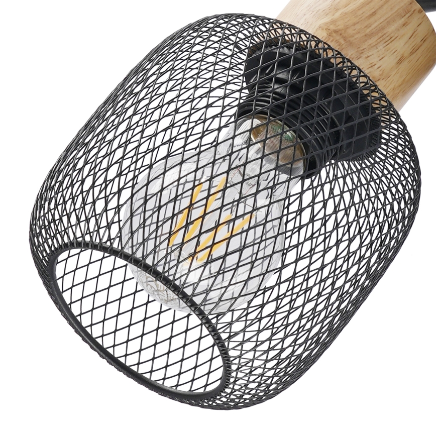 Brilagi - Stensko točkovno svetilo BASKLITE 1xE27/15W/230V les/črna