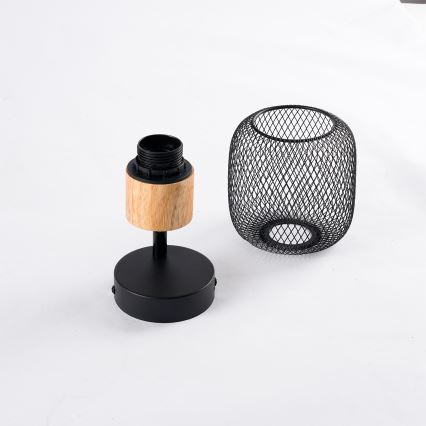 Brilagi - Stensko točkovno svetilo BASKLITE 1xE27/15W/230V les/črna