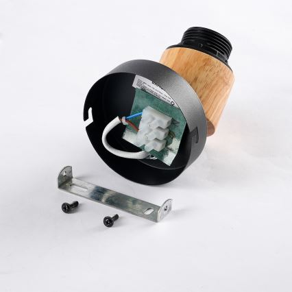 Brilagi - Stensko točkovno svetilo BASKLITE 1xE27/15W/230V les/črna