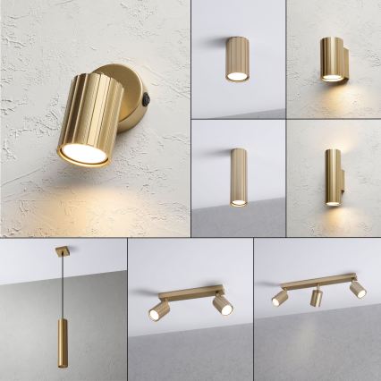 Brilagi - Stensko točkovno svetilo CRISPINA 1xGU10/10W/230V zlata