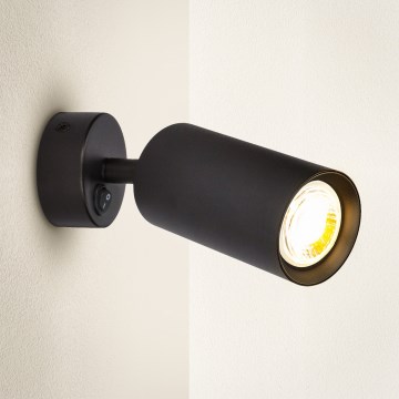 Brilagi - Stensko točkovno svetilo s stikalom SELE 1xGU10/30W/230V črna