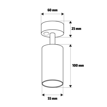 Brilagi - Stensko točkovno svetilo s stikalom SELE 1xGU10/30W/230V črna