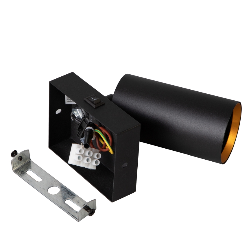 Brilagi - Stensko točkovno svetilo s stikalom SELE 1xGU10/30W/230V črna/zlata