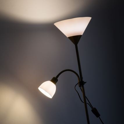 Brilagi - Stoječa svetilka ARIANA 1xE27/100W/230V + 1xE14/25W zlata