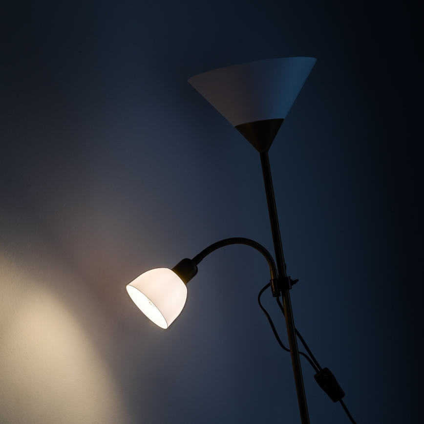 Brilagi - Stoječa svetilka ARIANA 1xE27/100W/230V + 1xE14/25W zlata