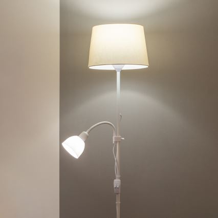 Brilagi - Stoječa svetilka CERIA 1xE27/100W/230V + 1xE14/25W bela/bežna