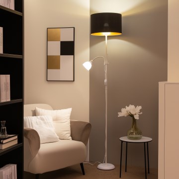 Brilagi - Stoječa svetilka CERIA 1xE27/100W/230V + 1xE14/25W bela/črna