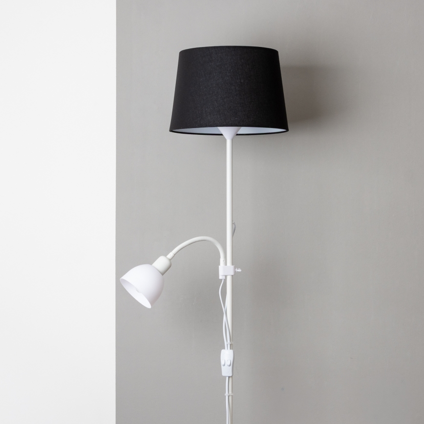 Brilagi - Stoječa svetilka CERIA 1xE27/100W/230V + 1xE14/25W bela/črna