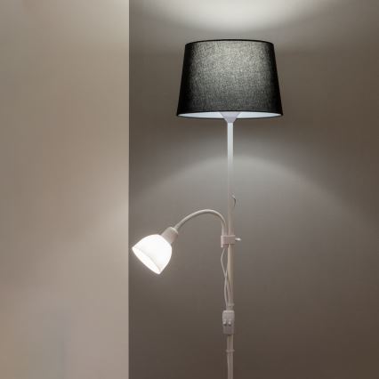 Brilagi - Stoječa svetilka CERIA 1xE27/100W/230V + 1xE14/25W bela/črna