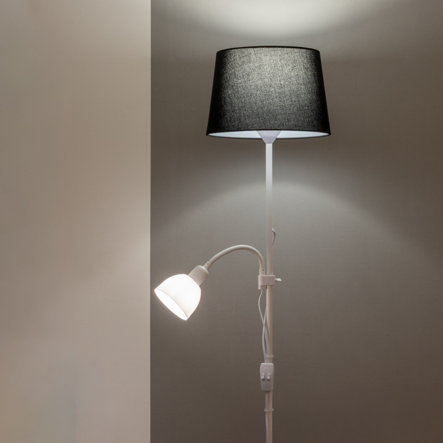 Brilagi - Stoječa svetilka CERIA 1xE27/100W/230V + 1xE14/25W bela/črna