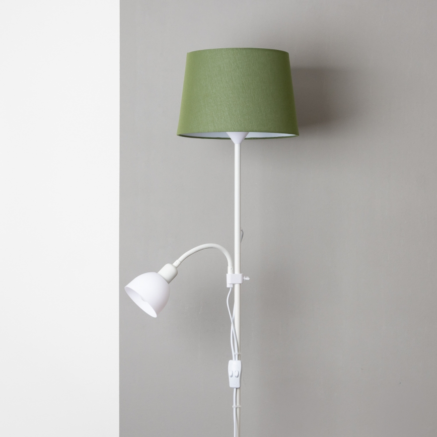 Brilagi - Stoječa svetilka CERIA 1xE27/100W/230V + 1xE14/25W bela/zelena