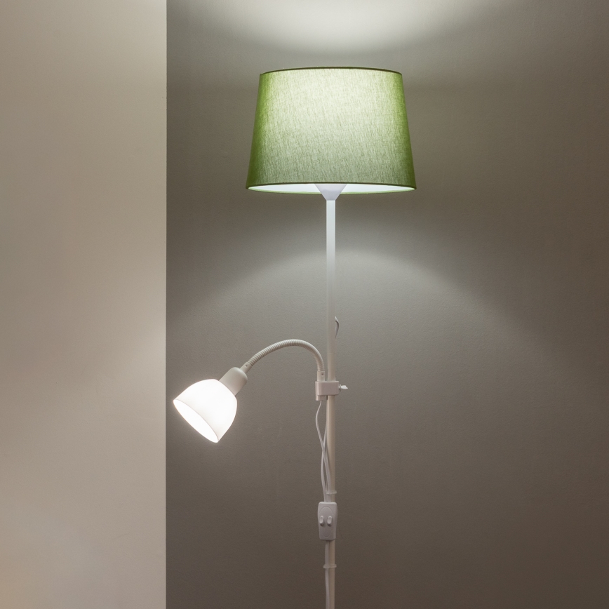 Brilagi - Stoječa svetilka CERIA 1xE27/100W/230V + 1xE14/25W bela/zelena