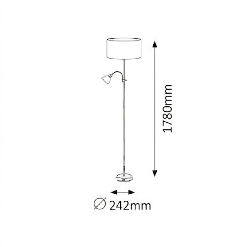 Brilagi - Stoječa svetilka CERIA 1xE27/100W/230V + 1xE14/25W bela/zelena