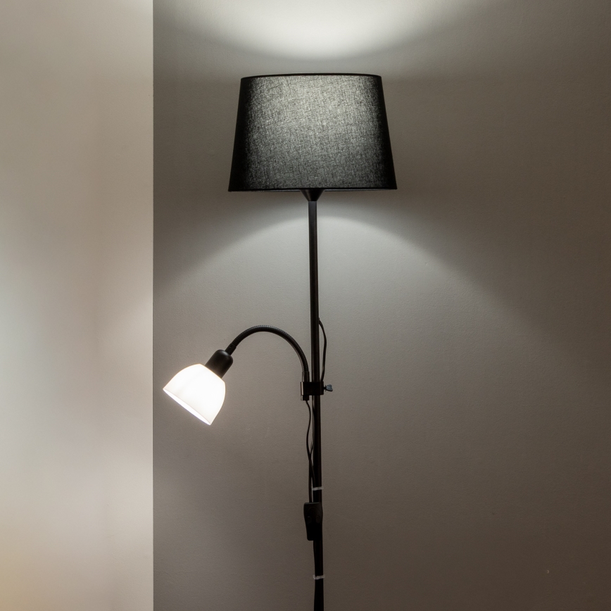 Brilagi - Stoječa svetilka CERIA 1xE27/100W/230V + 1xE14/25W črna