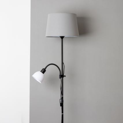 Brilagi - Stoječa svetilka CERIA 1xE27/100W/230V + 1xE14/25W črna/siva