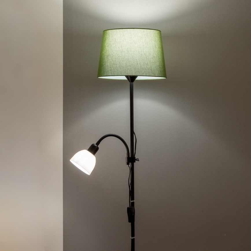 Brilagi - Stoječa svetilka CERIA 1xE27/100W/230V + 1xE14/25W črna/zelena