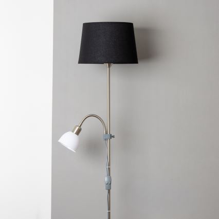 Brilagi - Stoječa svetilka CERIA 1xE27/100W/230V + 1xE14/25W matni krom/črna