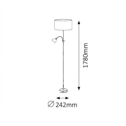 Brilagi - Stoječa svetilka CERIA 1xE27/100W/230V + 1xE14/25W zlata/bela