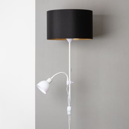 Brilagi - Stoječa svetilka CERIA 2v1 1xE27/100W/230V + 1xE14/25W bela/črna