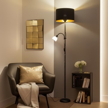 Brilagi - Stoječa svetilka CERIA 2v1 1xE27/100W/230V + 1xE14/25W črna