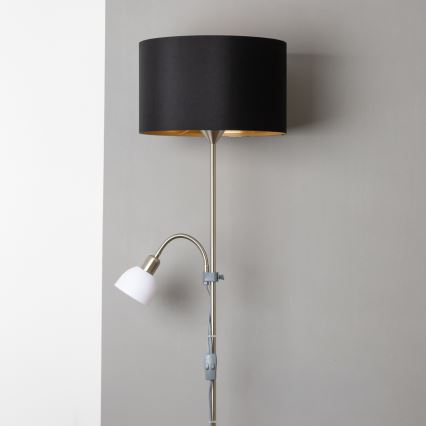 Brilagi - Stoječa svetilka CERIA 2v1 1xE27/100W/230V + 1xE14/25W mat krom/črna