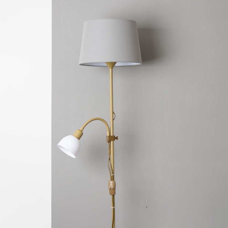 Brilagi - Stoječa svetilka CERIA 2v1 1xE27/100W/230V + 1xE14/25W zlata/siva