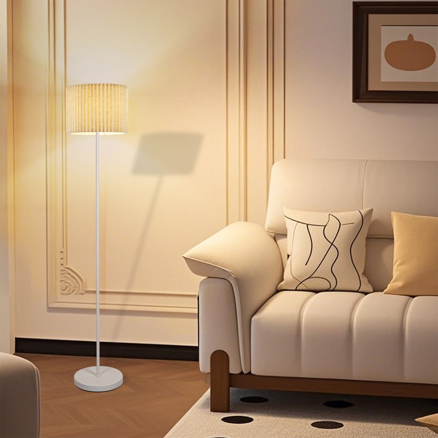 Brilagi - Stoječa svetilka NORDIC WAVE 1xE27/15W/230V lan/bela