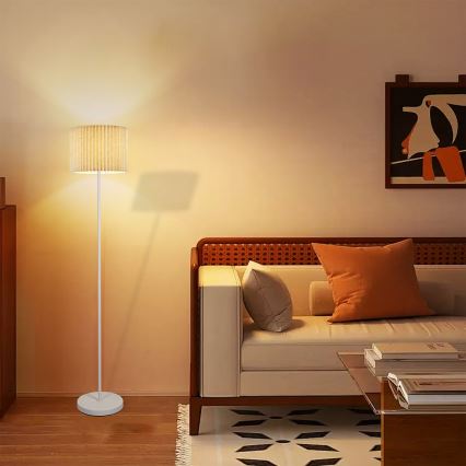 Brilagi - Stoječa svetilka NORDIC WAVE 1xE27/15W/230V lan/bela