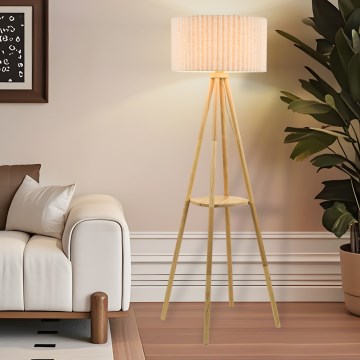 Brilagi - Stoječa svetilka NORDIC WAVE 1xE27/15W/230V les/lan