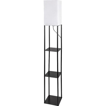 Brilagi - Stoječa svetilka s policami GRADUS 1xE27/40W/230V 150 cm črna/bela