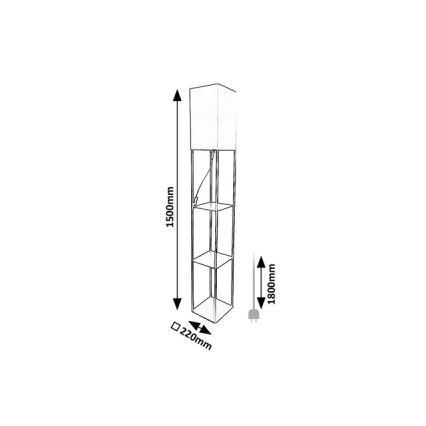 Brilagi - Stoječa svetilka s policami GRADUS 1xE27/40W/230V siva/bež
