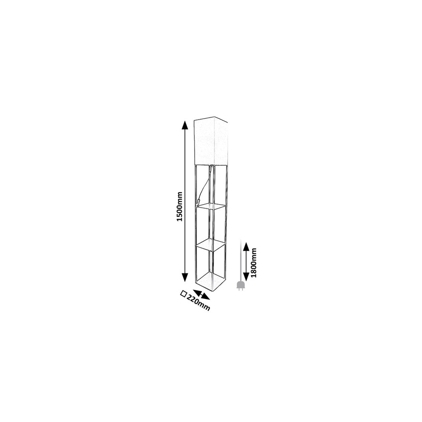 Brilagi - Stoječa svetilka s policami GRADUS 1xE27/40W/230V siva/bež