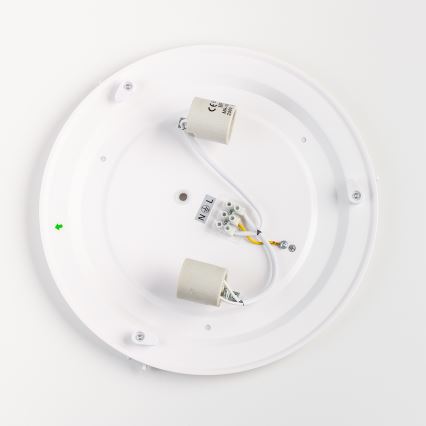 Brilagi - Stropna kopalniška svetilka POOL 2xE27/15W/230V, premer 30 cm, IP54, bela