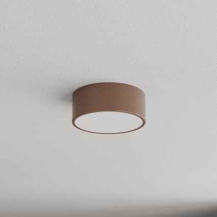 Brilagi - Kopalniško stropno svetilo CLARE s senzorjem gibanja in mraka 1xE27/24W/230V premer 20 cm rjavo IP54