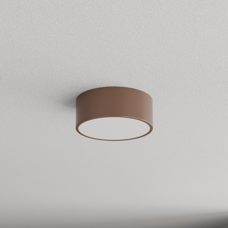 Brilagi - Kopalniško stropno svetilo CLARE s senzorjem gibanja in mraka 1xE27/24W/230V premer 20 cm rjavo IP54