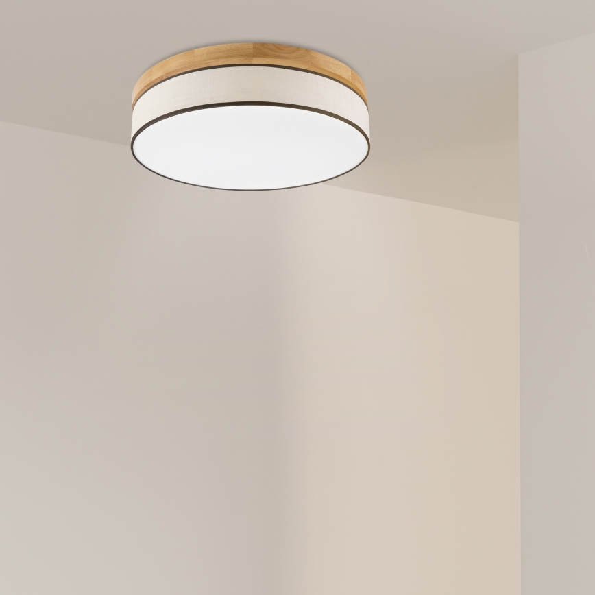 Brilagi - stropna LED svetilka BELLADONNA LED/36W/230V Ø 50 cm kremna/hrast