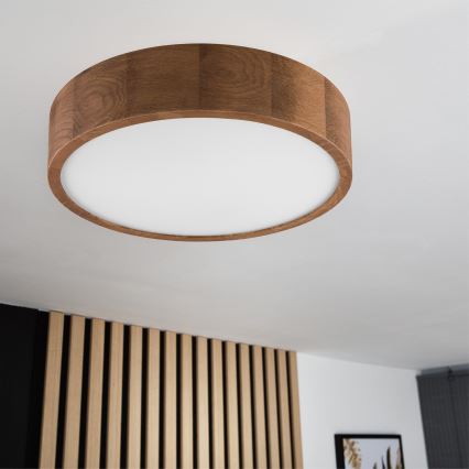 Brilagi - stropna LED svetilka CARVALHO 2xE27/15W/230V, hrast/češnja, premer 37 cm