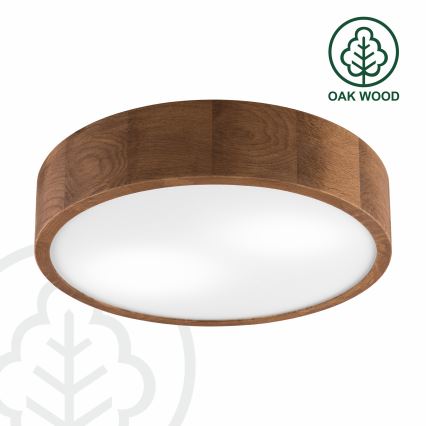 Brilagi - stropna LED svetilka CARVALHO 2xE27/15W/230V, hrast/češnja, premer 37 cm