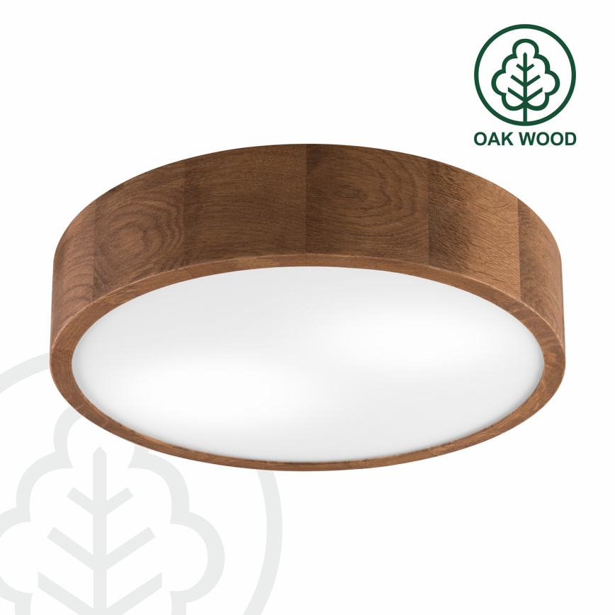 Brilagi - stropna LED svetilka CARVALHO 2xE27/15W/230V, hrast/češnja, premer 37 cm