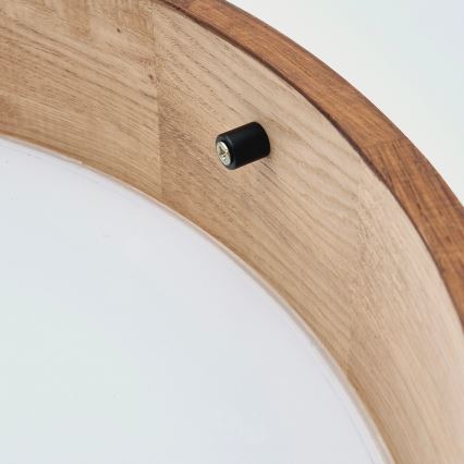 Brilagi - stropna LED svetilka CARVALHO 2xE27/15W/230V, hrast/češnja, premer 37 cm