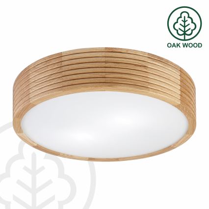 Brilagi - stropna LED svetilka CARVALHO MODERN 2xE27/60W/230V, Ø 37,5 cm, hrast