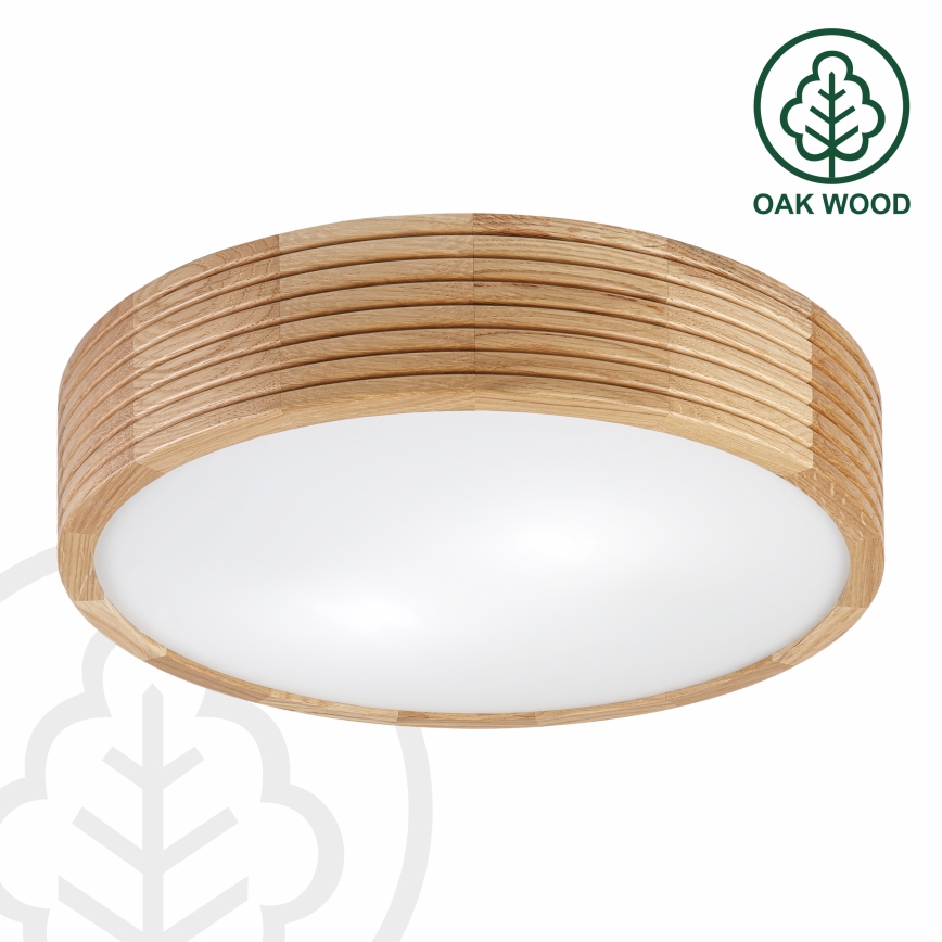 Brilagi - stropna LED svetilka CARVALHO MODERN 2xE27/60W/230V, Ø 37,5 cm, hrast