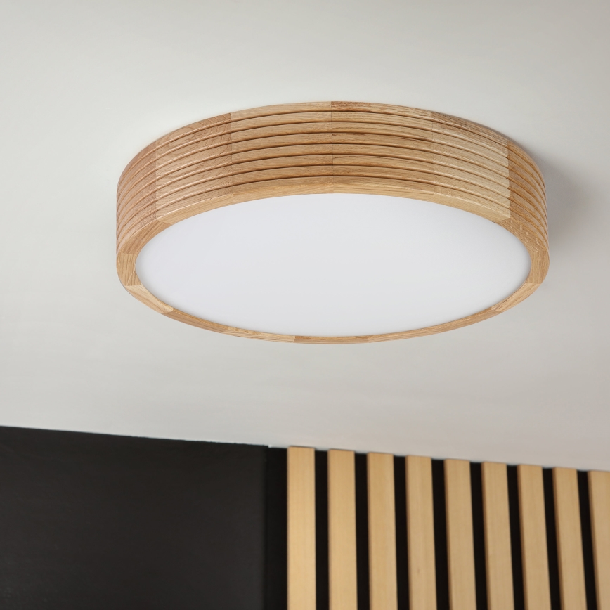 Brilagi - stropna LED svetilka CARVALHO MODERN 2xE27/60W/230V, Ø 37,5 cm, hrast