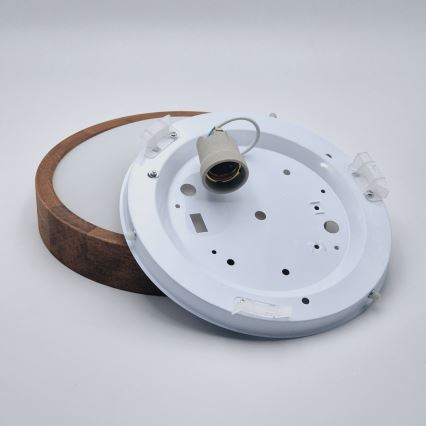 Brilagi - stropna LED svetilka CARVALHO SLIM 1xE27/15W/230V hrast/češnja, premer 27 cm