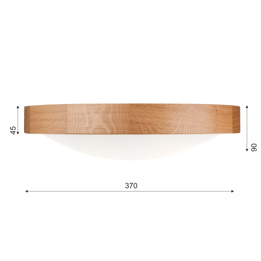 Brilagi - Stropna LED svetilka CARVALHO SLIM 2xE27/15W/230V hrast Ø 37 cm