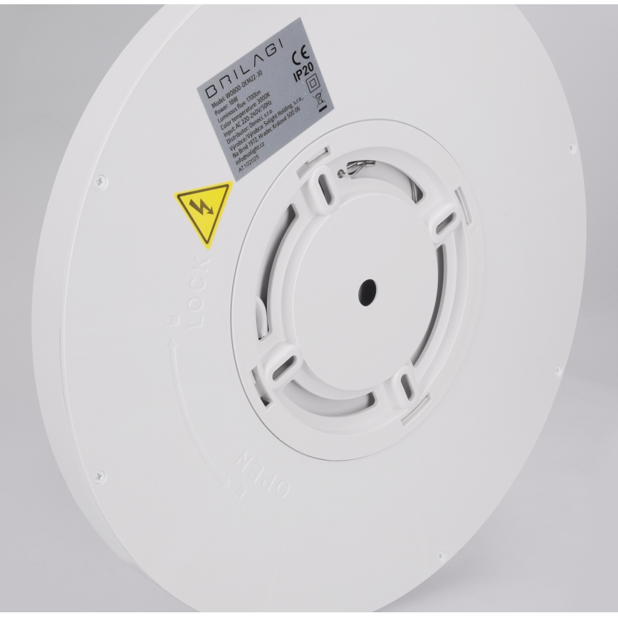 Brilagi - LED stropna svetilka ESTELA LED/18W/230V, premer 30 cm, bela