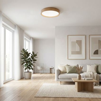Brilagi - stropna LED svetilka MANAROLA PLAIN LED/24W/230V 4000K premer 41 cm hrast