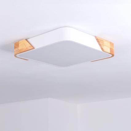 Brilagi - stropna LED svetilka PILANA LED/24W/230V hrast/bela 32x32 cm