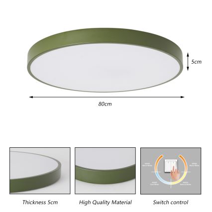 Brilagi - LED stropna svetilka POOL LED/100W/230V 3000/4000/6000K premer 80 cm zelena