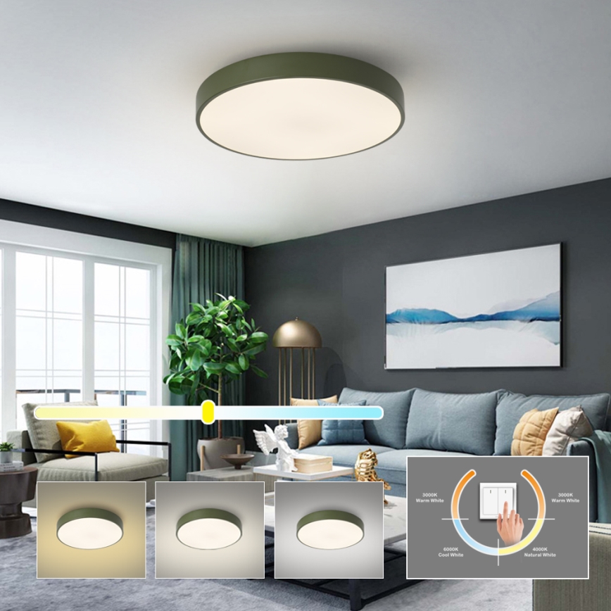 Brilagi - LED stropna svetilka POOL LED/60W/230V 3000/4000/6000K premer 50 cm zelena